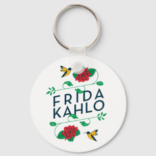 Frida Kahlo   BlumenTypografie Schlüsselanhänger