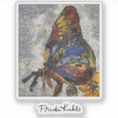 Frida Kahlo Butterfly Monet Inspire Aufkleber (Vorderseite)