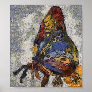 Frida Kahlo Butterfly Monet Inspiriert Poster