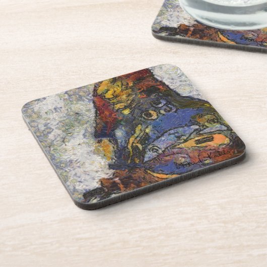 Frida Kahlo Butterfly Monet Inspiriert Untersetzer (Linke Seite)