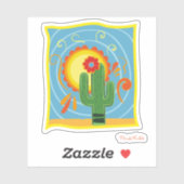 Frida Kahlo Cactus Graphic Aufkleber (Blatt)