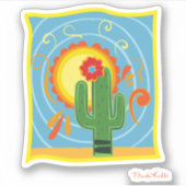Frida Kahlo Cactus Graphic Aufkleber (Vorderseite)