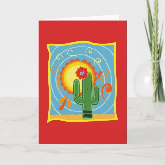 Frida Kahlo Cactus Graphic Karte (Vorderseite)