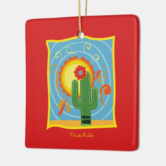 Frida Kahlo Cactus Graphic Keramikornament (Links)