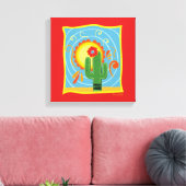 Frida Kahlo Cactus Graphic Leinwanddruck (Insitu (Wohnzimmer))