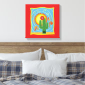 Frida Kahlo Cactus Graphic Leinwanddruck (Insitu (Schlafzimmer))