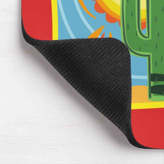 Frida Kahlo Cactus Graphic Mousepad (Ecke)