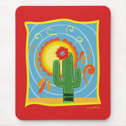 Frida Kahlo Cactus Graphic Mousepad (Vorne)