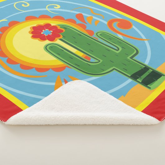 Frida Kahlo Cactus Graphic Sherpadecke (3/4)