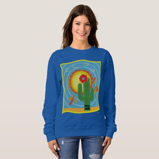 Frida Kahlo Cactus Graphic Sweatshirt (Vorne ganz)