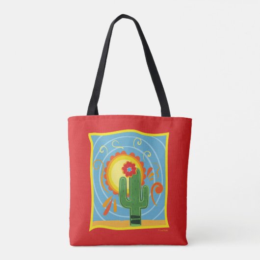 Frida Kahlo Cactus Graphic Tasche (Rückseite)