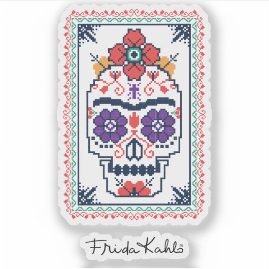 Frida Kahlo | Calavera Aufkleber (Vorderseite)