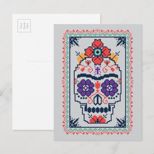 Frida Kahlo | Calavera Postkarte (Vorne/Hinten)