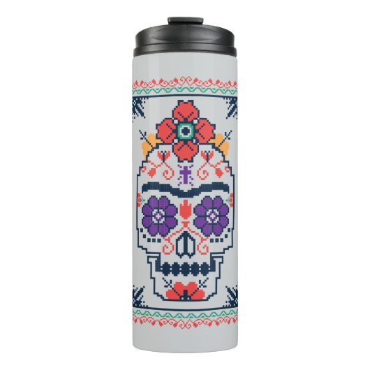 Frida Kahlo | Calavera Thermosbecher (Vorderseite)
