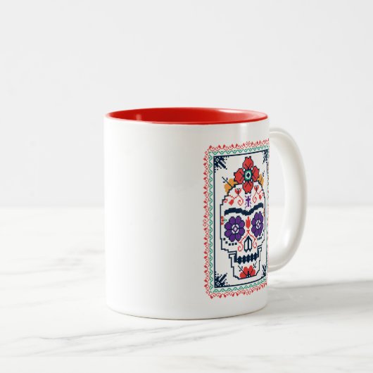 Frida Kahlo | Calavera Zweifarbige Tasse (VorderseiteRechts)