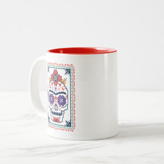 Frida Kahlo | Calavera Zweifarbige Tasse (Vorderseite Links)