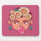 Frida Kahlo Cartoon Mousepad (Vorne)