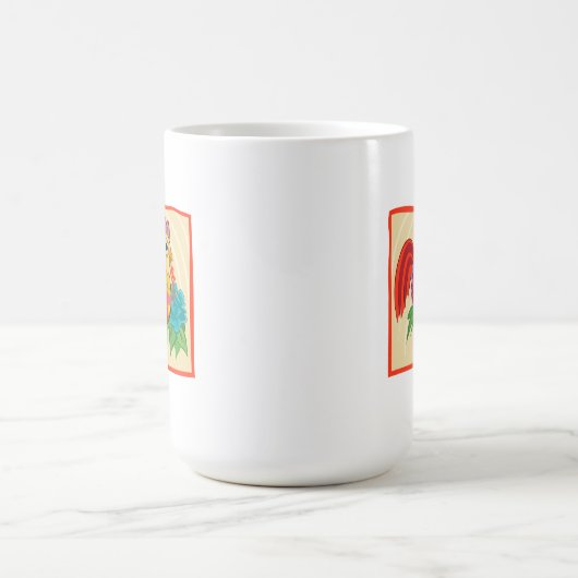 Frida Kahlo Chicken Graphic Kaffeetasse (Mittel)