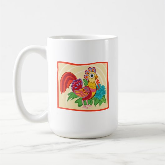 Frida Kahlo Chicken Graphic Kaffeetasse (Links)