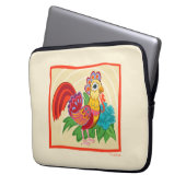 Frida Kahlo Chicken Graphic Laptopschutzhülle (Vorderseite Links)