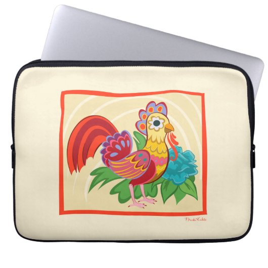 Frida Kahlo Chicken Graphic Laptopschutzhülle (Vorderseite)