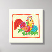 Frida Kahlo Chicken Graphic Leinwanddruck (Vorderseite)