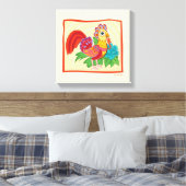 Frida Kahlo Chicken Graphic Leinwanddruck (Insitu (Schlafzimmer))