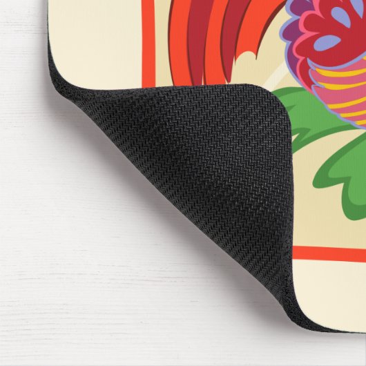 Frida Kahlo Chicken Graphic Mousepad (Ecke)