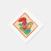 Frida Kahlo Chicken Graphic Serviette (Ecke)