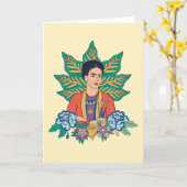 Frida Kahlo Colorful Floral Graphic Karte (Gelbe Blume)