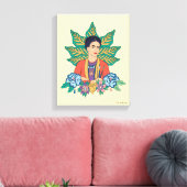 Frida Kahlo Colorful Floral Graphic Leinwanddruck (Insitu (Wohnzimmer))