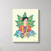 Frida Kahlo Colorful Floral Graphic Leinwanddruck (Vorderseite)