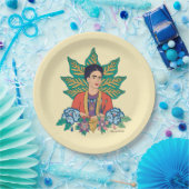 Frida Kahlo Colorful Floral Graphic Pappteller (Party)