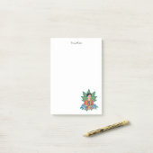 Frida Kahlo Colorful Floral Graphic Post-it Klebezettel (Auf Schreibtisch)