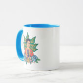 Frida Kahlo Colorful Floral Graphic Tasse (Vorderseite Links)