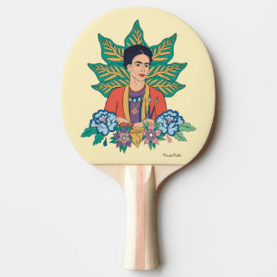 Frida Kahlo Colorful Floral Graphic Tischtennis Schläger