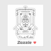 Frida Kahlo | Coyoacá n Aufkleber (Blatt)