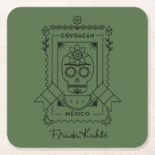 Frida Kahlo | Coyoacán Rechteckiger Pappuntersetzer (Vorderseite)