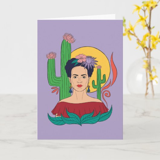 Frida Kahlo Desert Graphic Karte (Gelbe Blume)