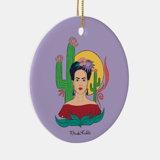 Frida Kahlo Desert Graphic Keramik Ornament (Rechts)