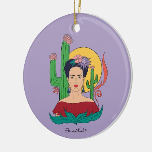 Frida Kahlo Desert Graphic Keramik Ornament (Links)