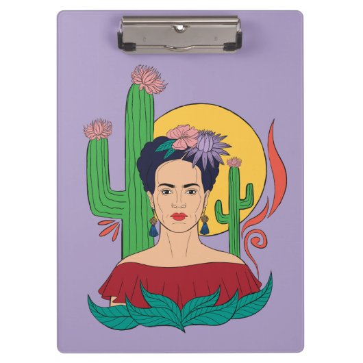 Frida Kahlo Desert Graphic Klemmbrett (Vorderseite)