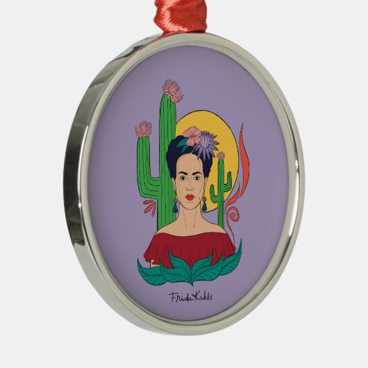 Frida Kahlo Desert Graphic Ornament Aus Metall (Rechts)