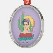 Frida Kahlo Desert Graphic Ornament Aus Metall (Links)