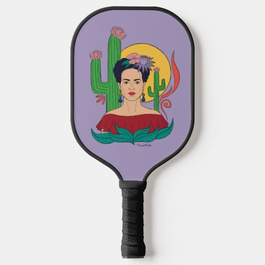 Frida Kahlo Desert Graphic Pickleball Schläger (Vorderseite)