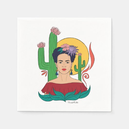 Frida Kahlo Desert Graphic Serviette (Vorderseite)