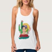 Frida Kahlo Desert Graphic Tank Top (Vorderseite)