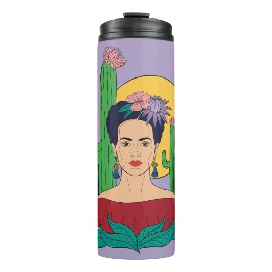 Frida Kahlo Desert Graphic Thermosbecher (Vorderseite)