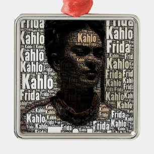 Frida Kahlo, die Porträt beschriftet Silbernes Ornament