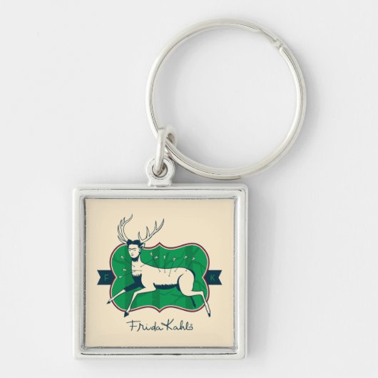 Frida Kahlo | die verletzten Rotwild Schlüsselanhänger (Vorne)